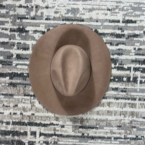 Free People Beige Wool Fedora Hat One Size - Picture 3 of 13